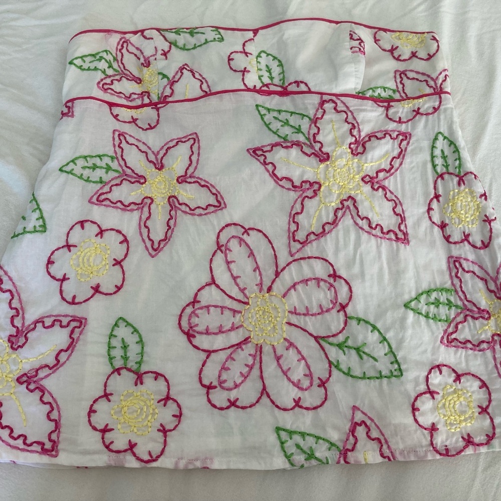 Lilly Pulitzer White Floral Embroidered Top